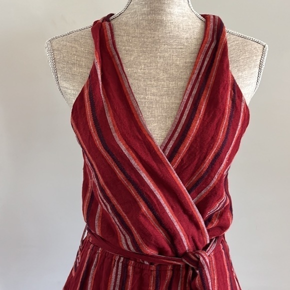 Indigo Rein size Med jumpsuit halter top w\ criss cross in front and waist belt. - Picture 2 of 11